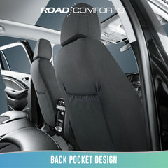 Road Comforts universal-fit design with adjustable straps provides a snug look.