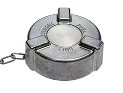 Road Superior 2-1/4 inch diesel cap aluminum die cast closeup, dependable fit