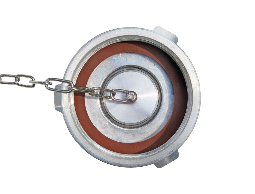 Road Superior safety chain and bail attached to diesel cap for secure storage