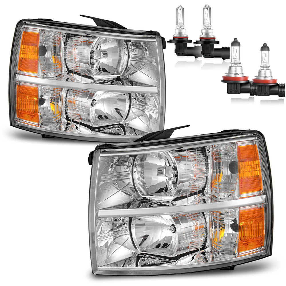 ROADEAL headlights front view with OE-fitment for Silverado