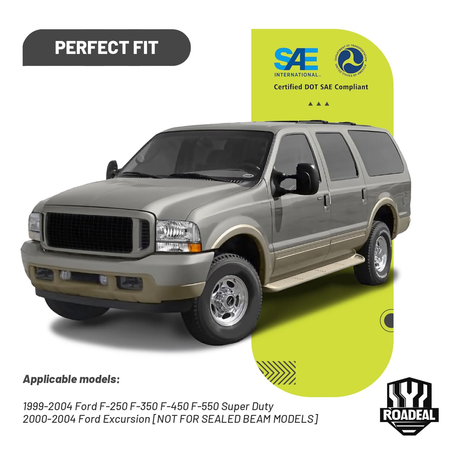 ROADEAL turn signal area highlighting 3157A compatibility; bulbs not included