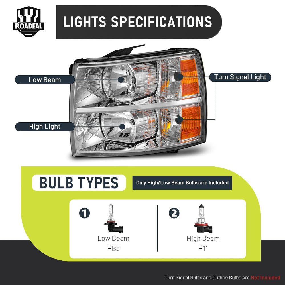 ROADEAL headlights with UV-coated lens for crystal-clear visibility