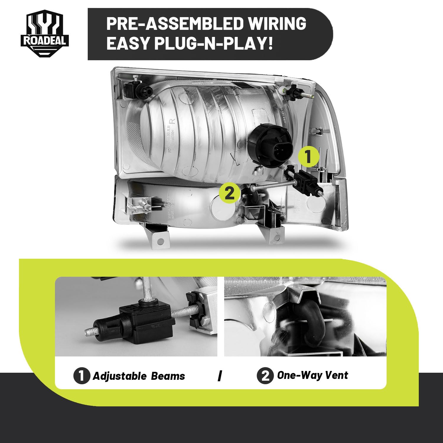 ROADEAL UV coated lens resists yellowing and glare
