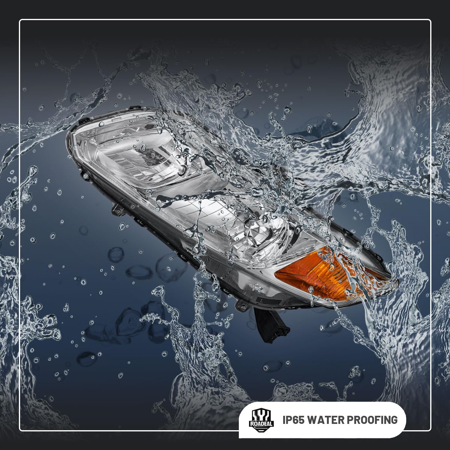 ROADEAL PC-lens UV-coated headlight, high transmittance for bright nighttime visibility