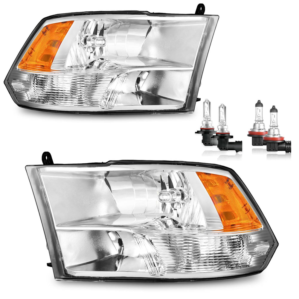ROADEAL Ram quad-headlight front view with OE-like fit for reliable night visibility.