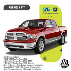 ROADEAL Ram quad-headlight left-side view showing easy replacement.