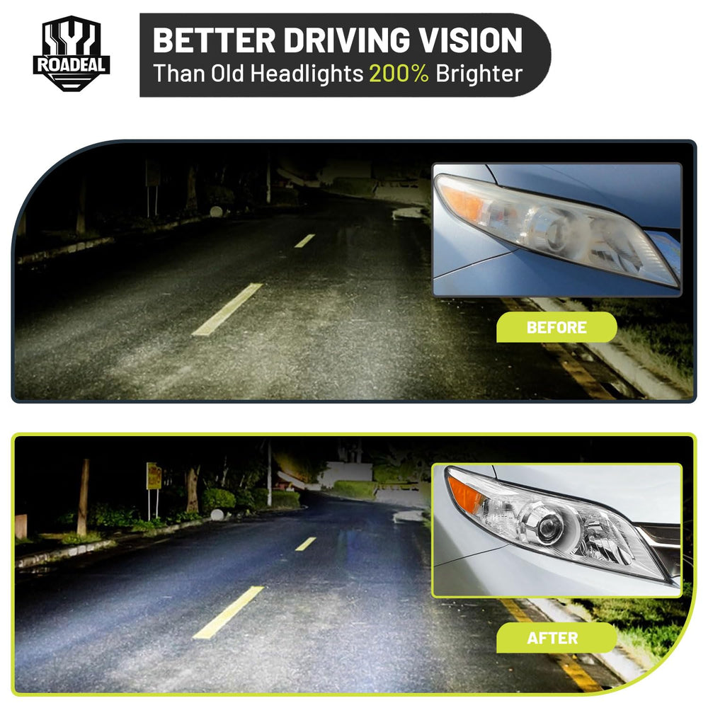 ROADEAL Sienna headlights UV-coated lens for clear vision