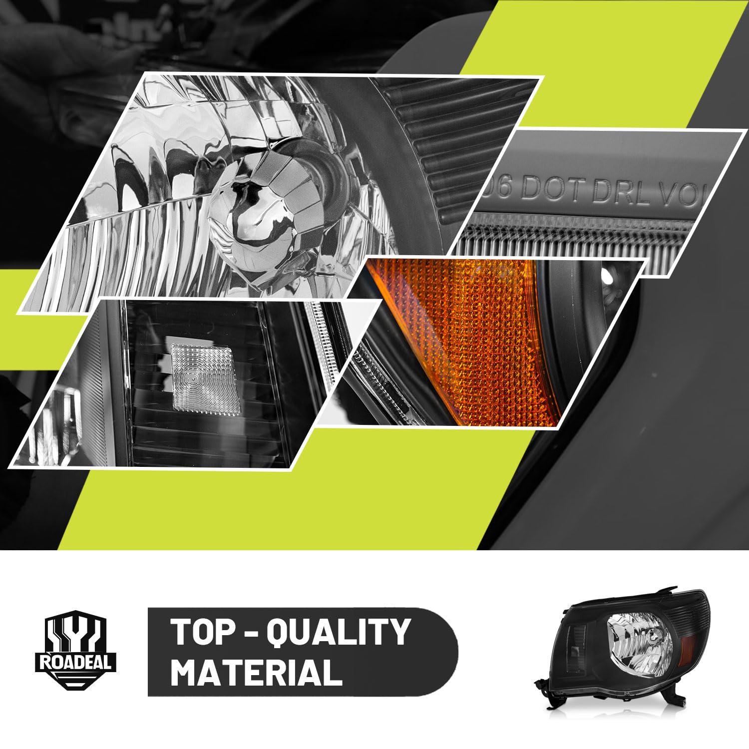 ROADEAL OE-fitment headlight compatible with 2005-2011 Tacoma