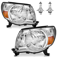 ROADEAL Toyota Tacoma headlight with bulbs, driver-side, OE fit and reliable nighttime visibility