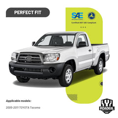ROADEAL Toyota Tacoma headlight with bulbs, passenger-side, crisp illumination for day and night