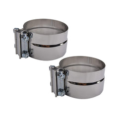 Roadformer 3.5-inch exhaust clamp close-up, corrosion-resistant stainless steel for durable seals