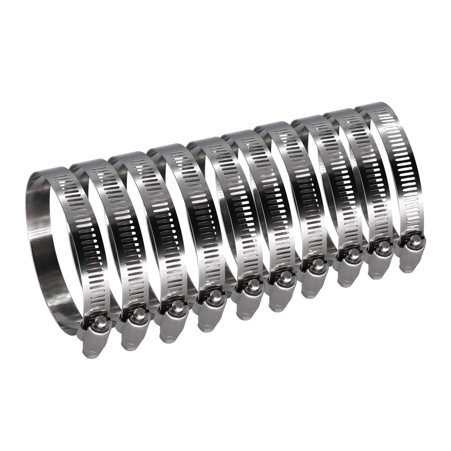 ROADFORMER 3-Inch worm gear hose clamp close-up shows 65-89mm range for a secure fit