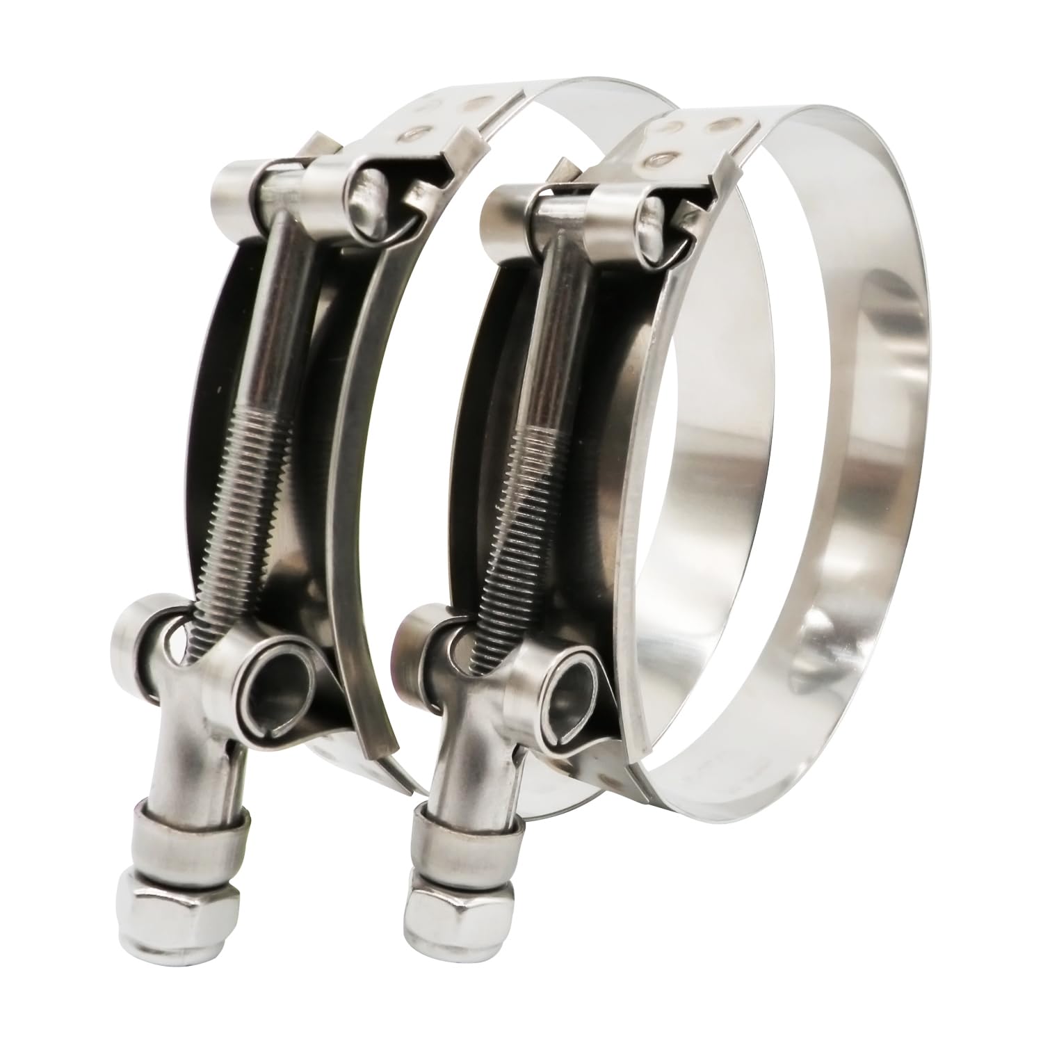 Roadformer 6inch T-bolt hose clamp outer view for durable sealing on hoses.