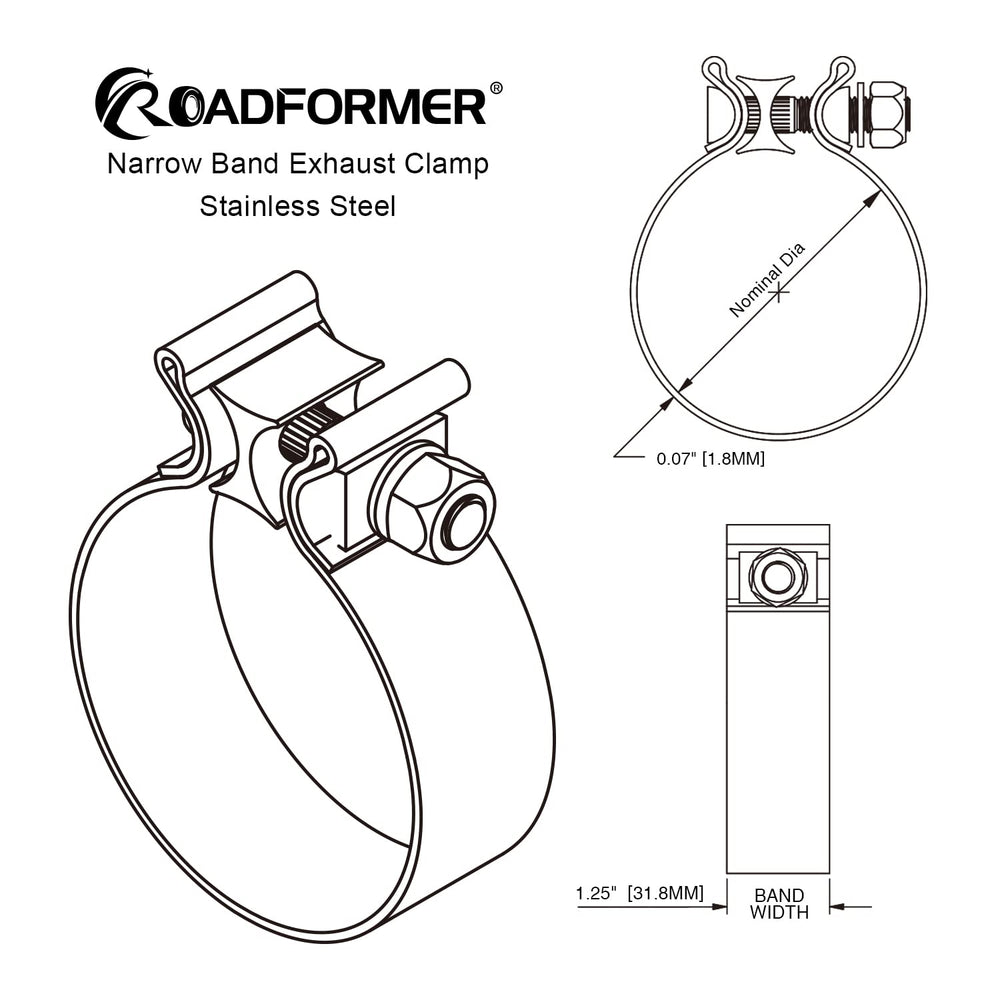 Roadformer clamp featuring Grade 10.9 bolts for strong clamping without damage