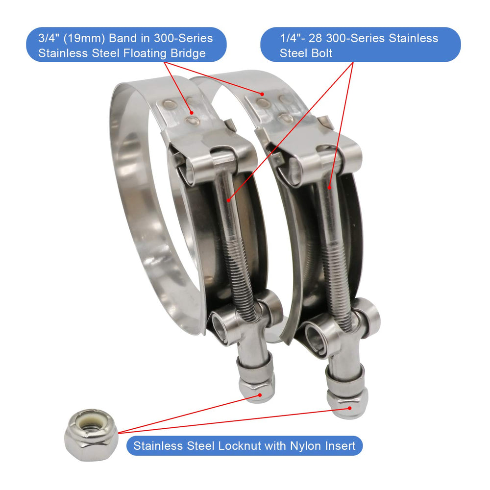 Roadformer hose clamp 4-5-inch OD demonstrates corrosion-resistant stainless steel.
