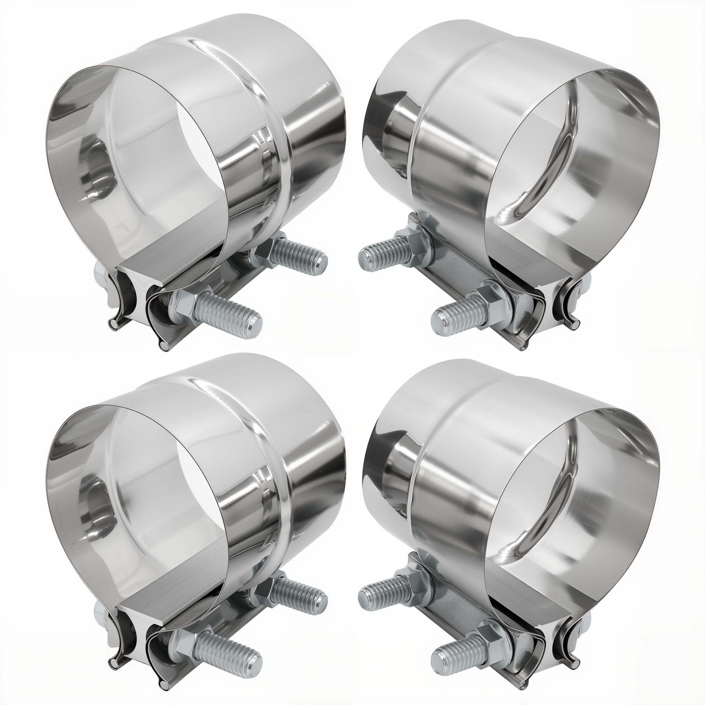 ROADFORMER stainless-steel band clamp assembly demonstrates durable fit for long-lasting exhaust connections.