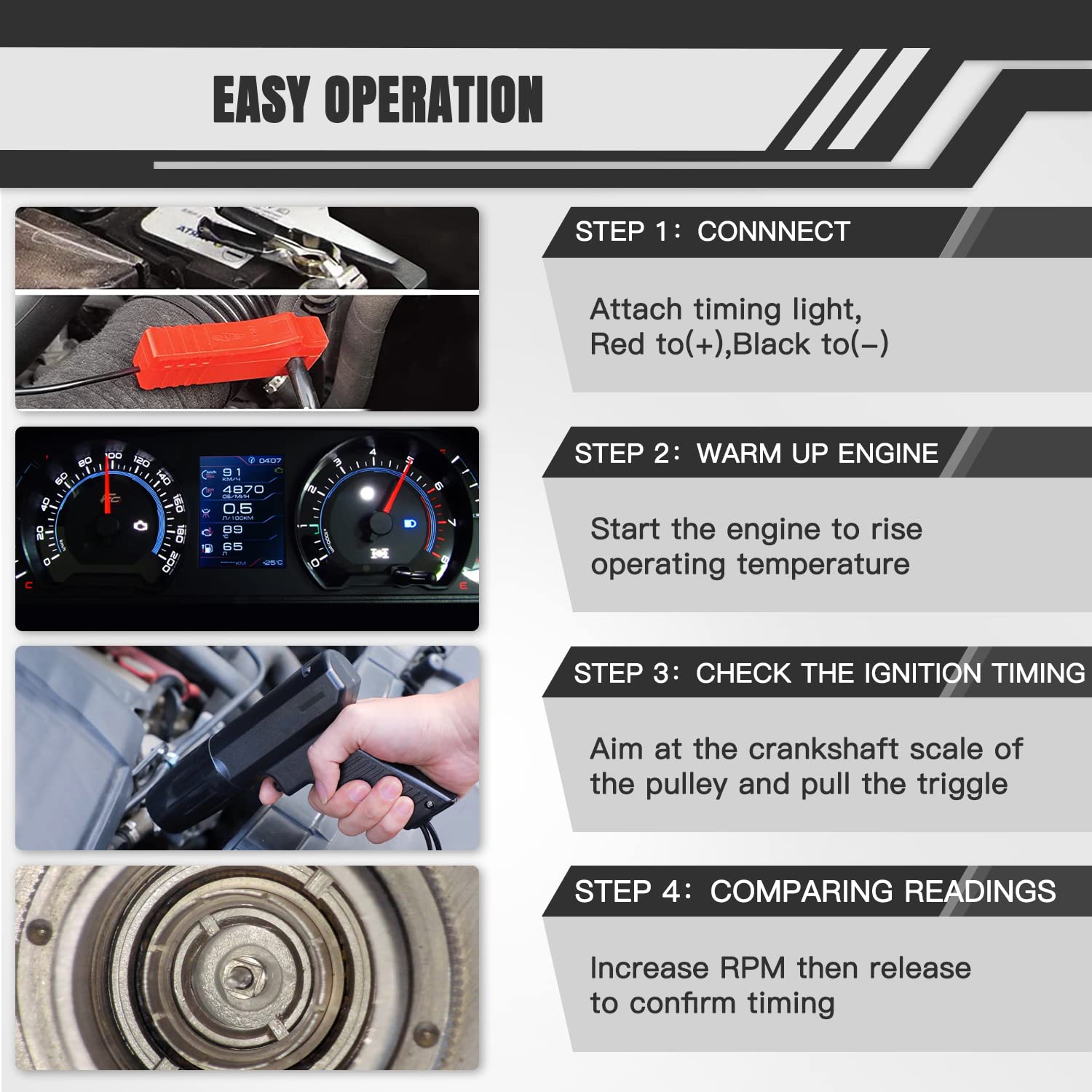 ROADGIVE spark-plug tester timing tool enables quick ignition checks.