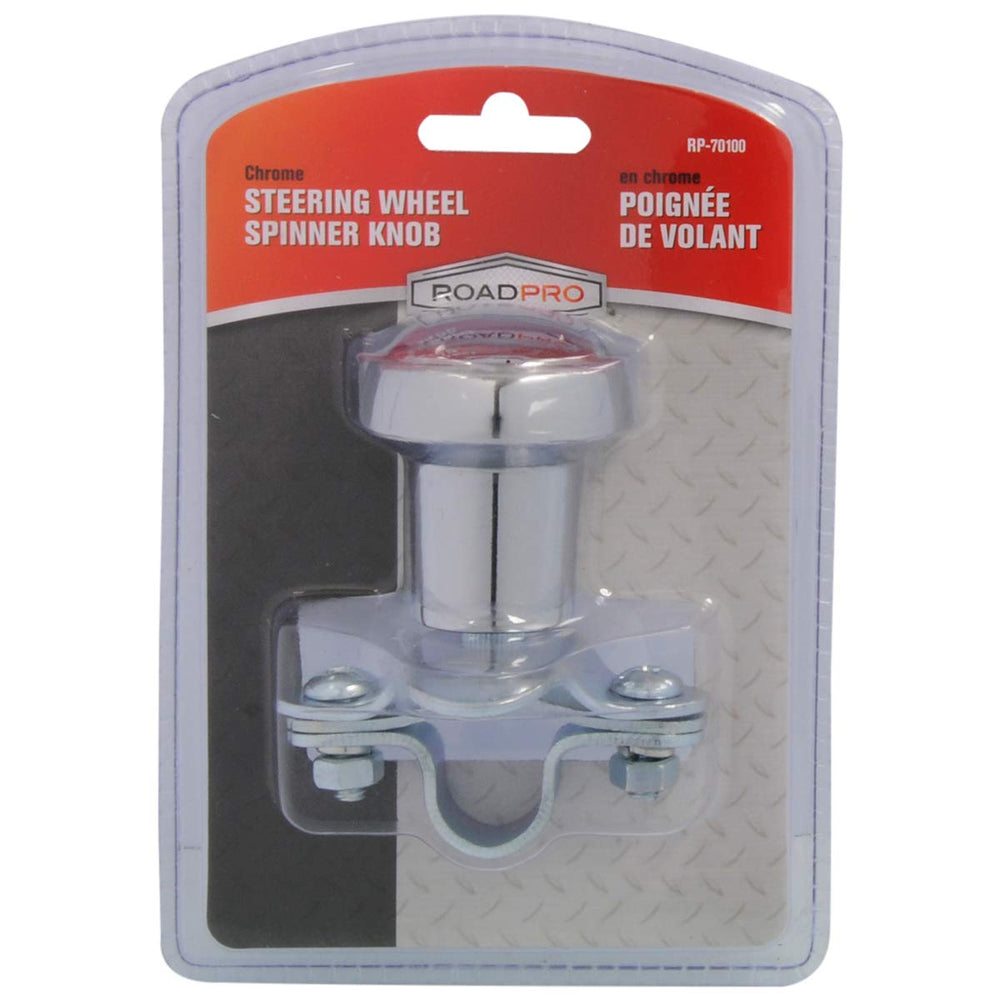 RoadPro RP-70100 brackets installation showing secure mounting for most steering wheels