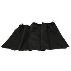RoadPro RPCC black privacy curtain folded for compact storage and privacy.