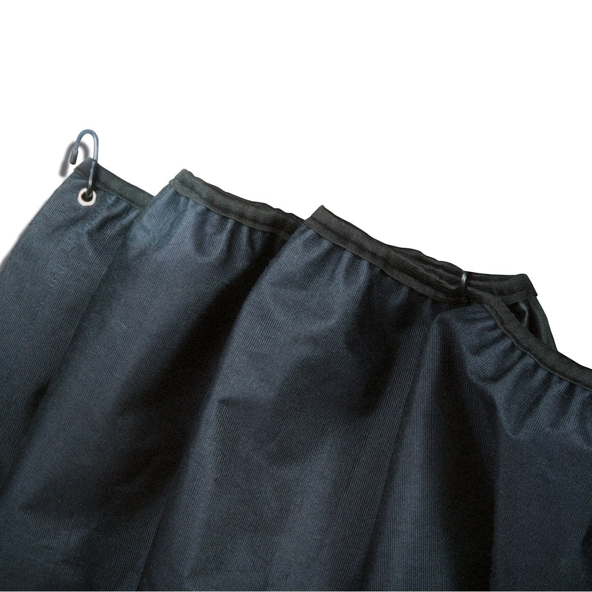 Reinforced seams and grommets on RoadPro RPCC curtain.