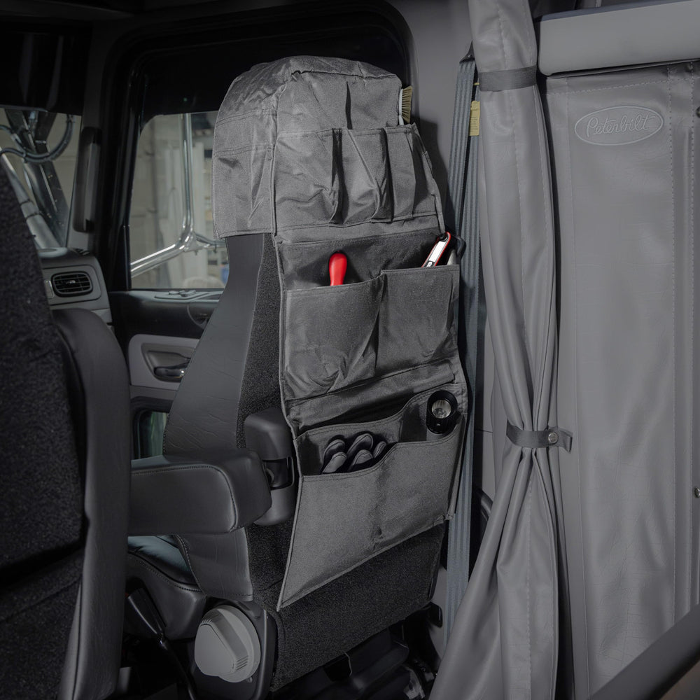 RoadPro RPSB-14BK durable stitching detail highlights reinforced seams for long-lasting car organization.