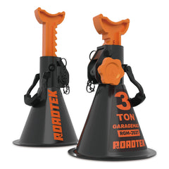 ROADTEK jack stands with integrated steel base for stable lifting