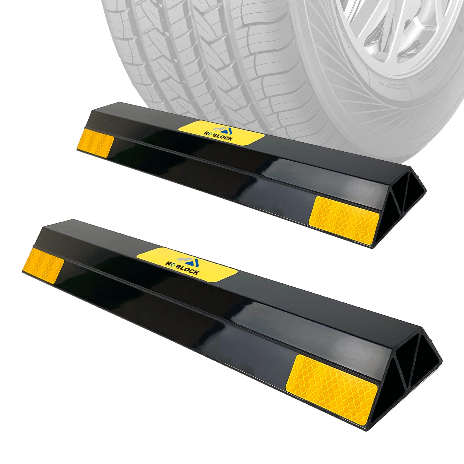 ROBLOCK 16-inch parking aid front view showing sturdy design and height for better guidance