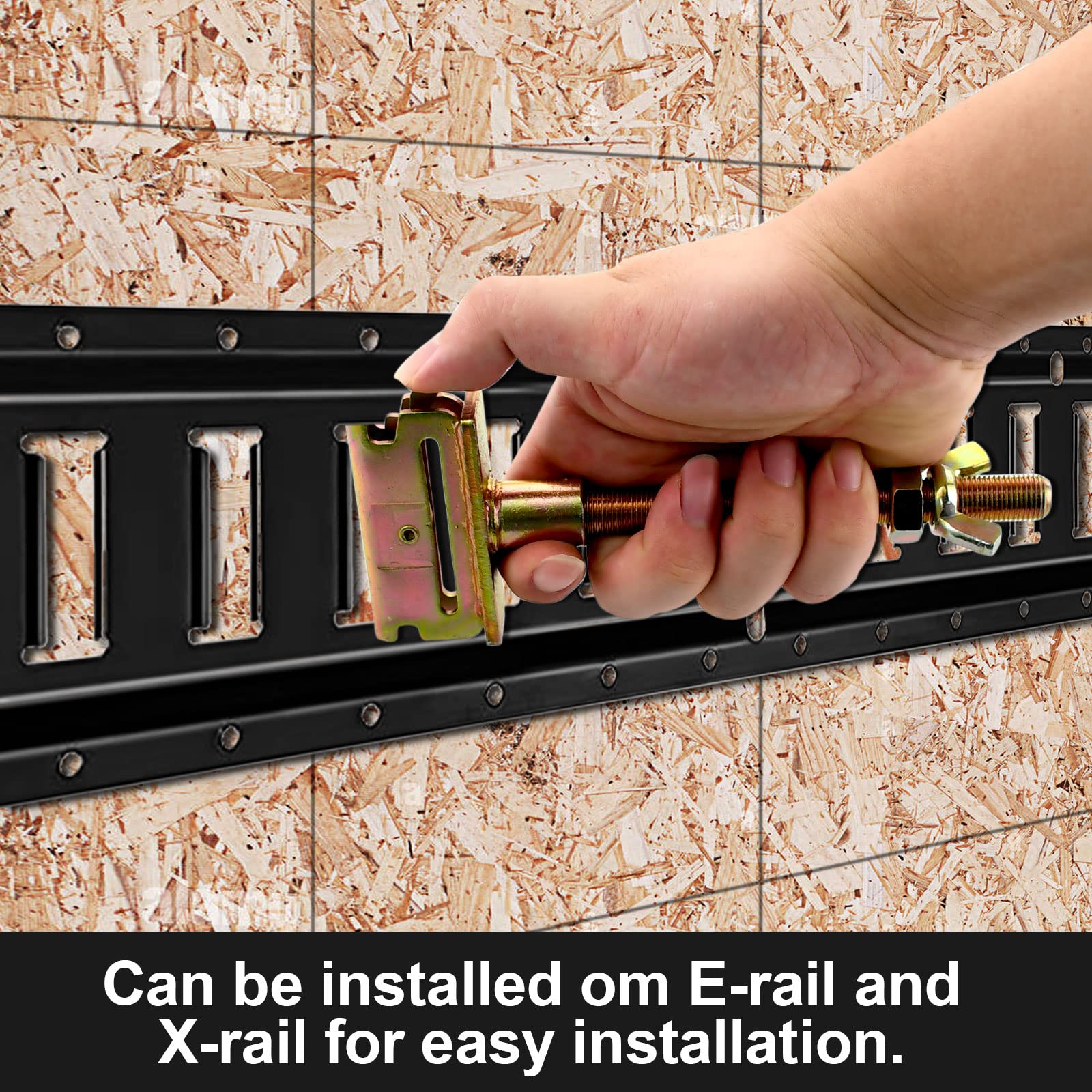 Repositionable Robbor mount on rails supports flexible trailer organization.