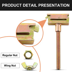 Spring-loaded fitting for Robbor E Track fits X-Track and E-Track systems.