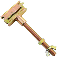 Robbor E Track wall attachment shows sturdy steel construction with a protective finish.