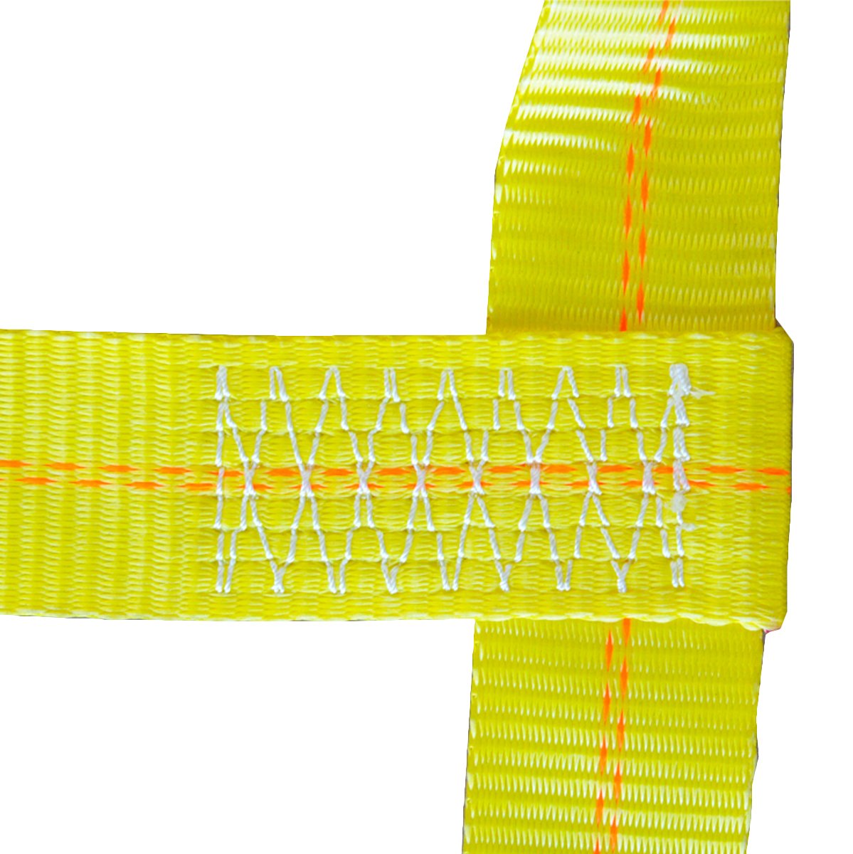 Robbor high-visibility yellow webbing for safer tire tie-downs.