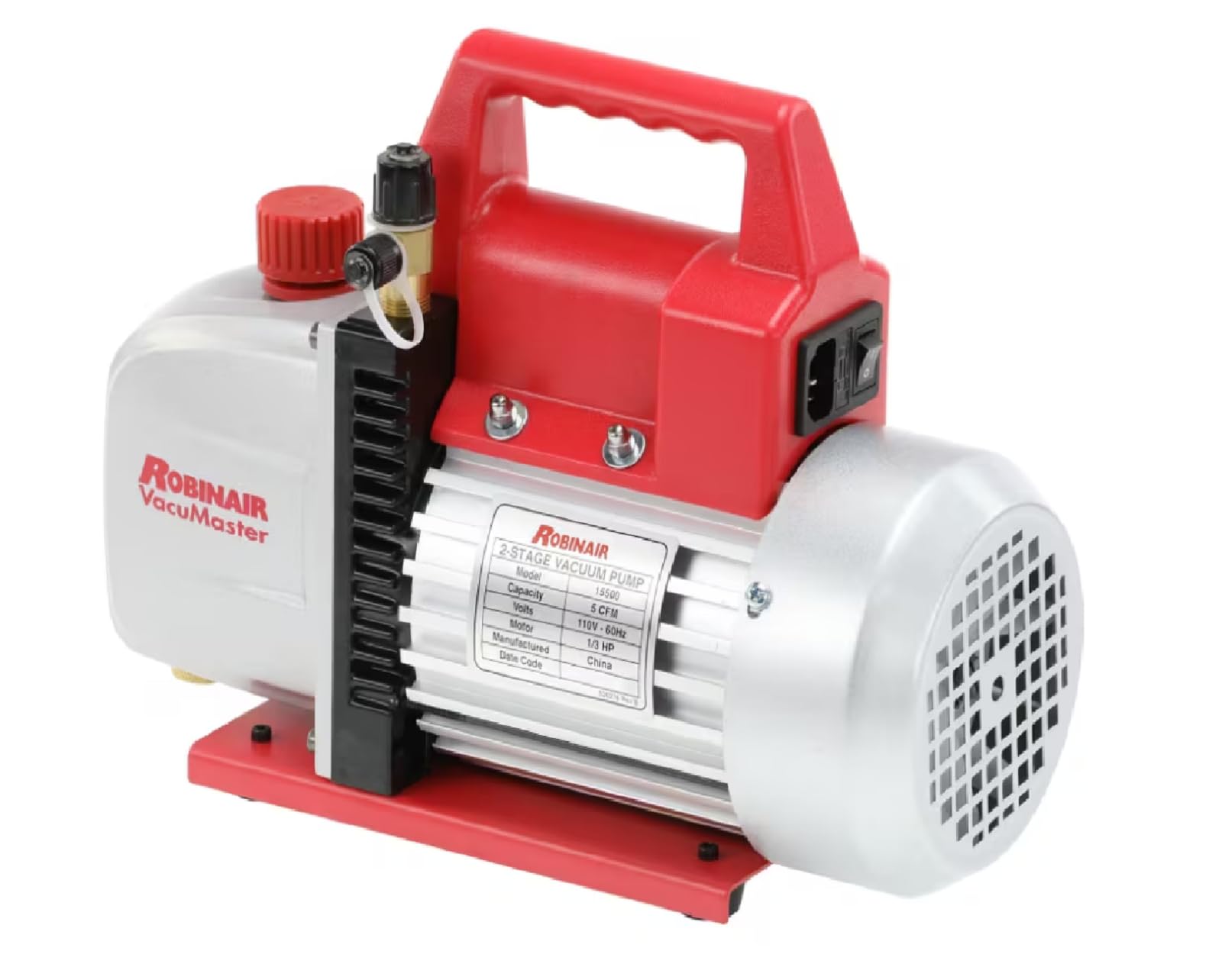 Robinair 15500 sight glass and fill port for easy checks