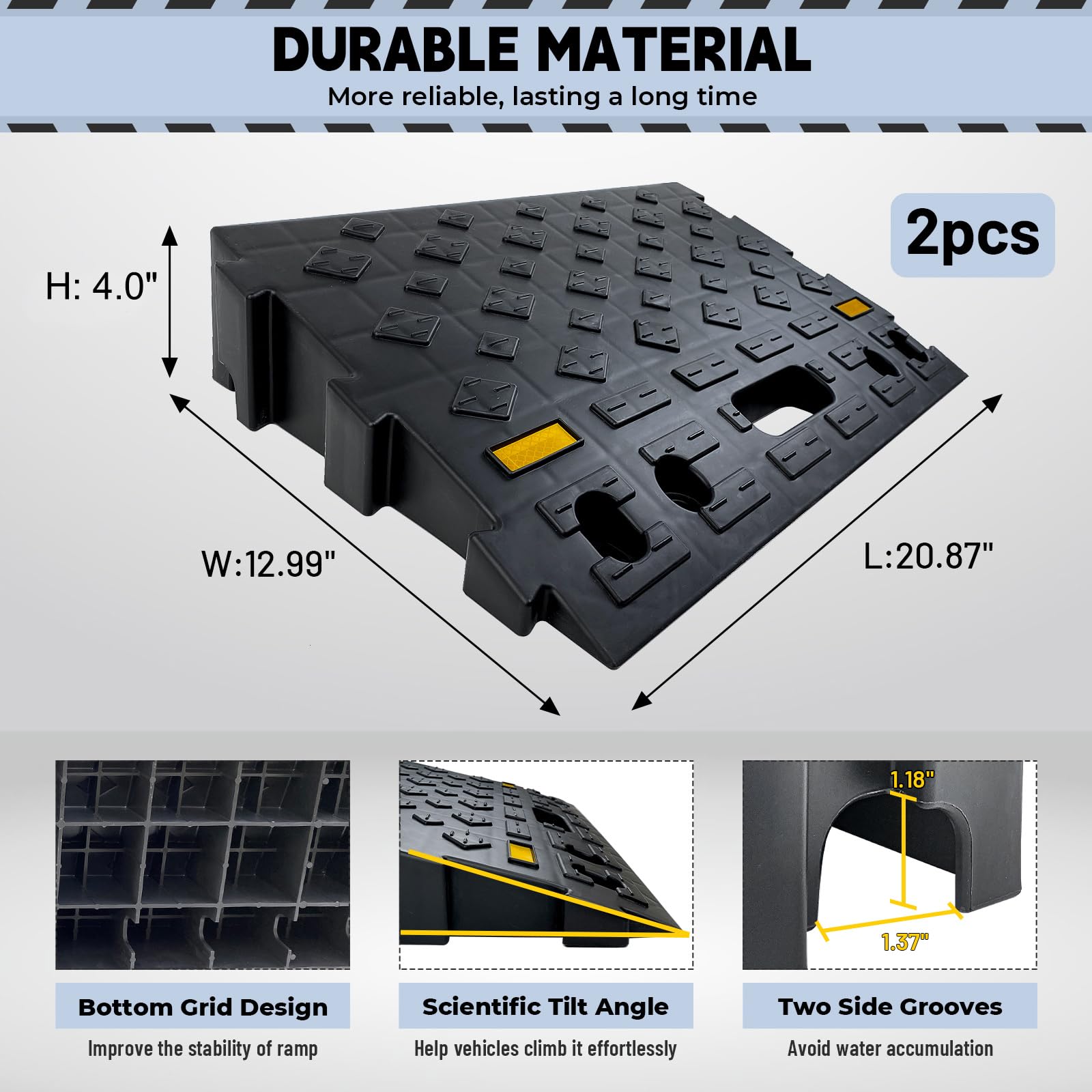 ROBLOCK 2-piece interlocking track enabling seamless extension for wider thresholds