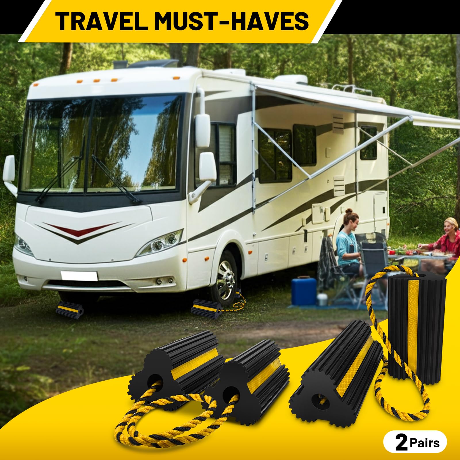 ROBLOCK four-pack provides multiple secure stops for travel.