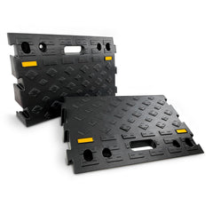 ROBLOCK curb ramp with textured surface for secure grip on driveways and thresholds