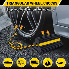 ROBLOCK anti-slip edge design keeps the chock in place.