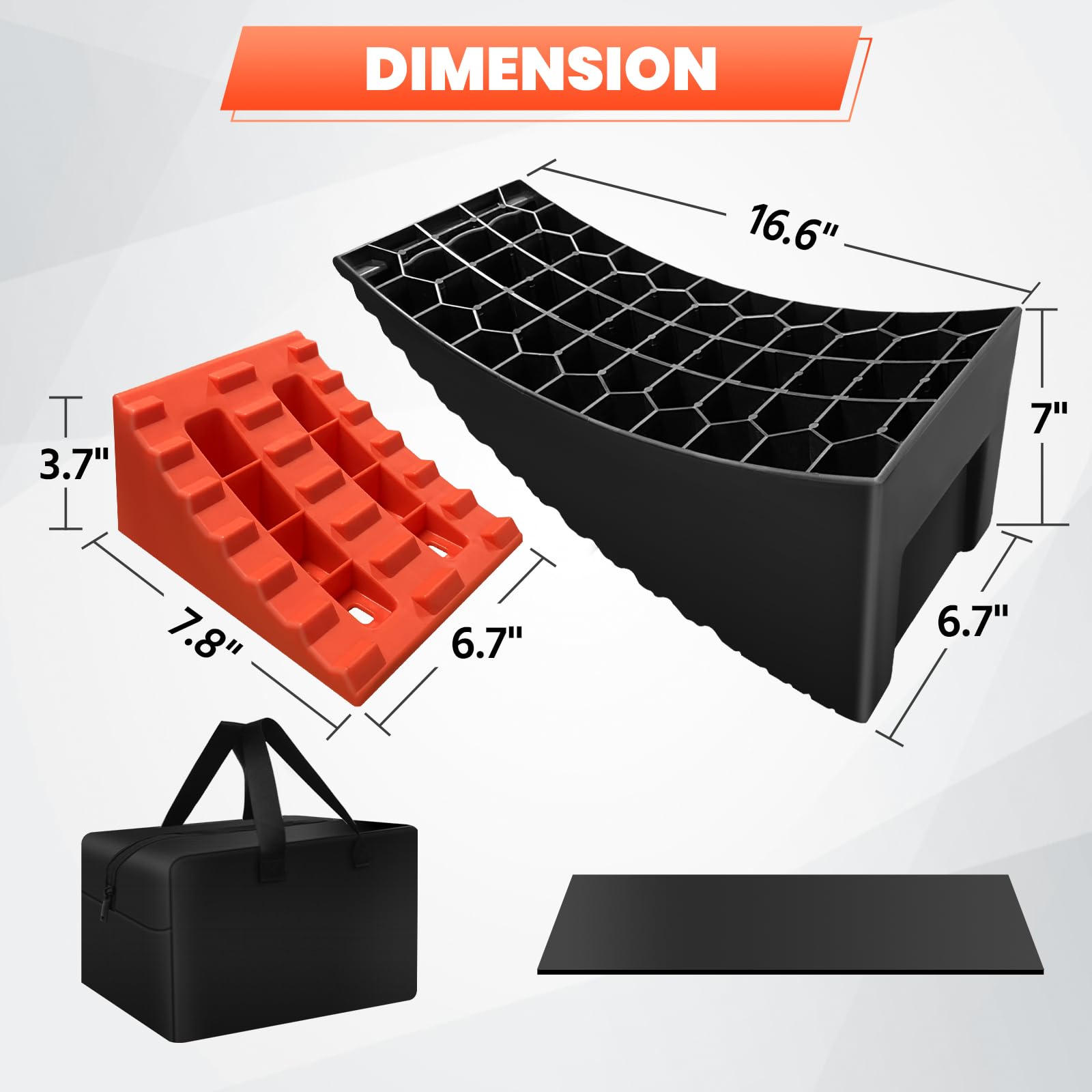 ROBLOCK carry bag for tire ramp keeps gear organized and clean.