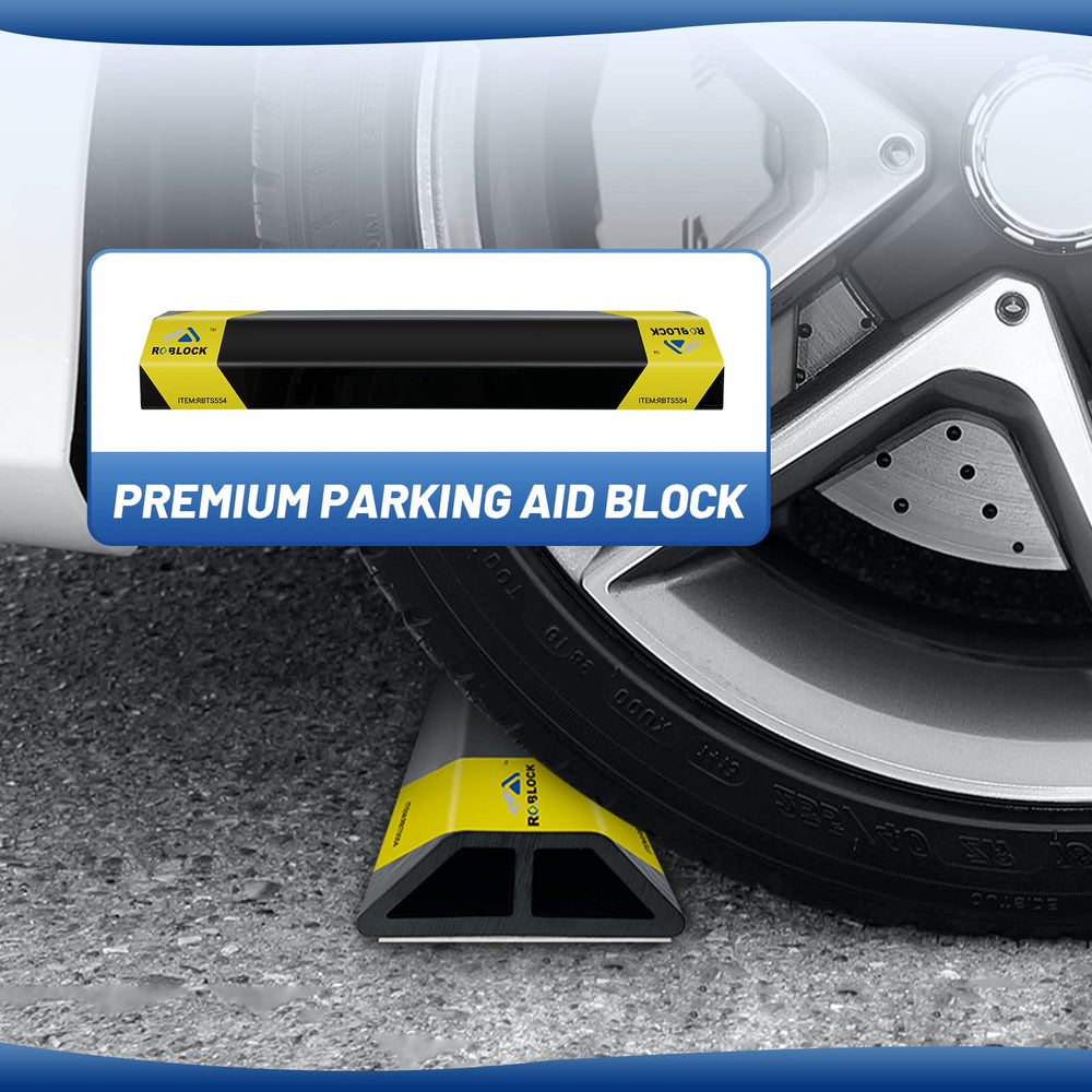 ROBLOCK eco-friendly material and yellow stripes boost visibility for easier parking cues.