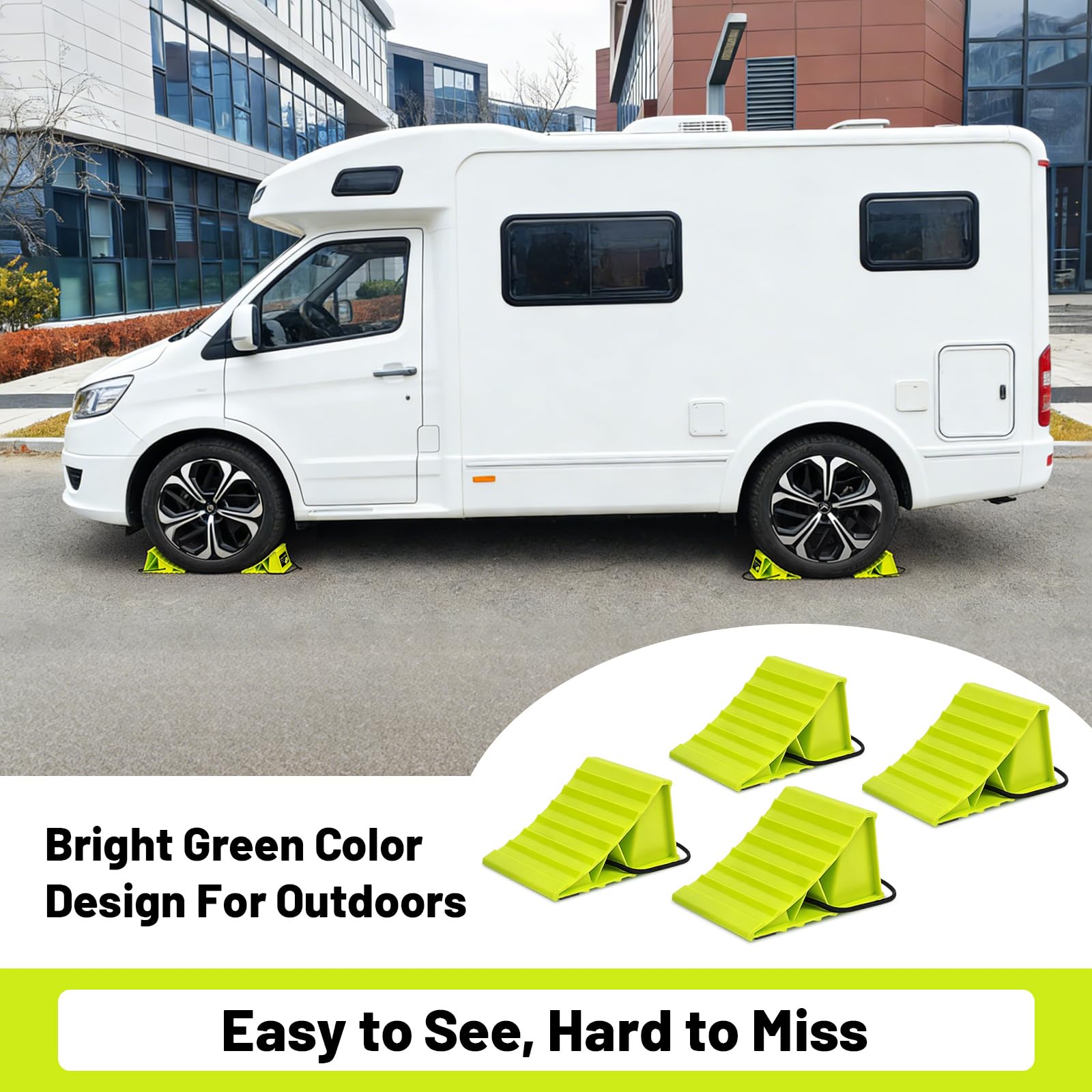 ROBLOCK durable polypropylene chocks resist oil and moisture exposure