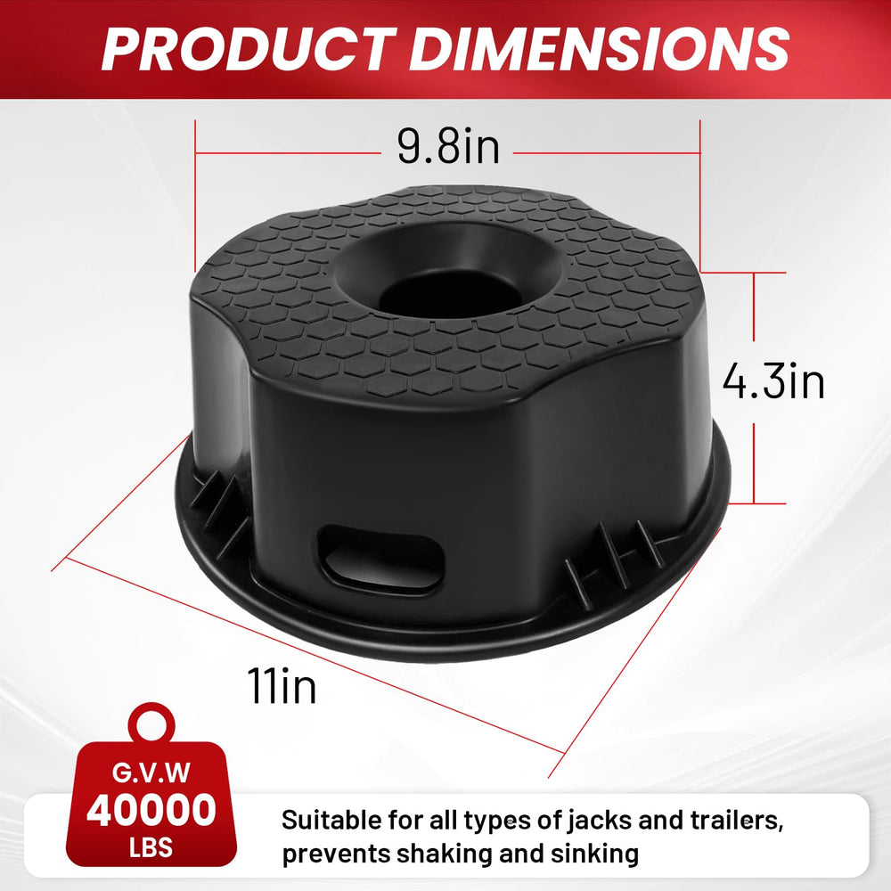 ROBLOCK heavy-duty jack block on rough surface demonstrates durability