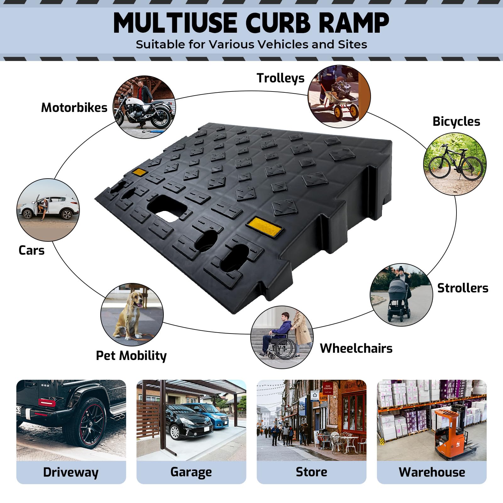 ROBLOCK heavy-duty plastic construction resists wear and weather conditions