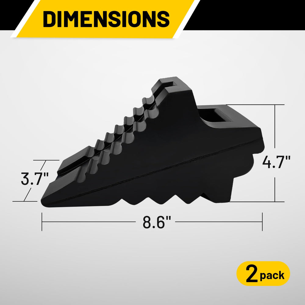 ROBLOCK heavy-duty wheel chock with high traction for trailers and trucks