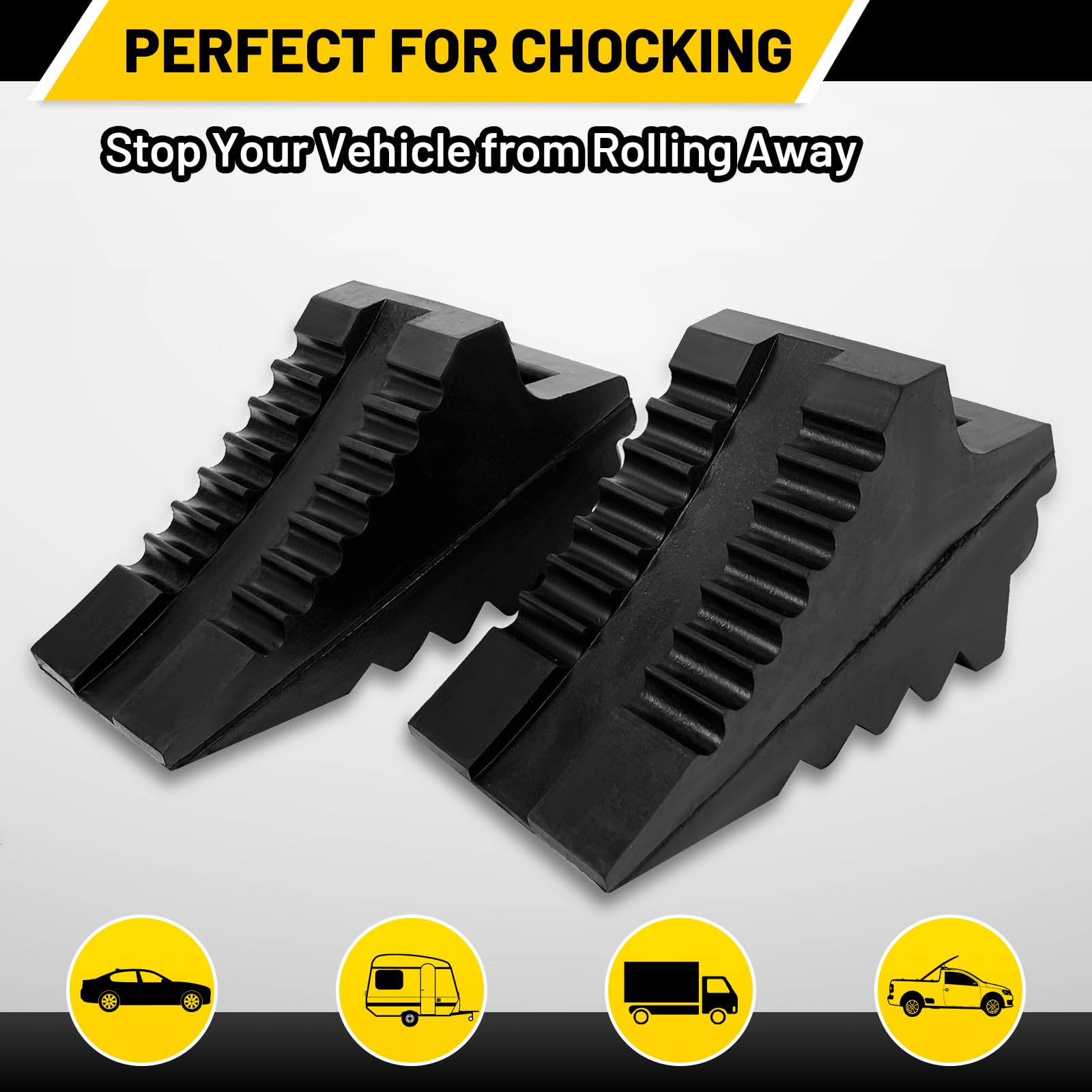 ROBLOCK oil-resistant, non-slip chock with edge grip
