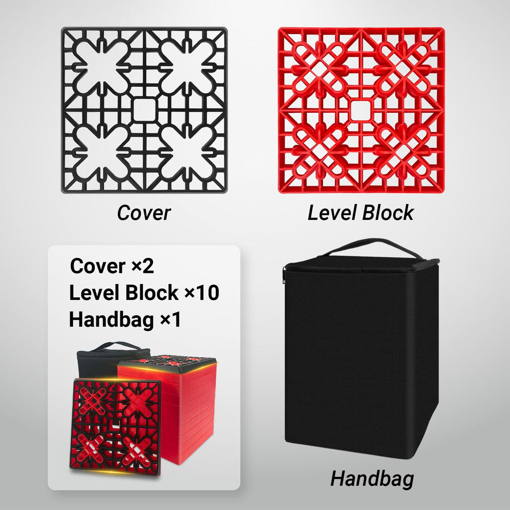 ROBLOCK outdoor camping leveling blocks on uneven terrain