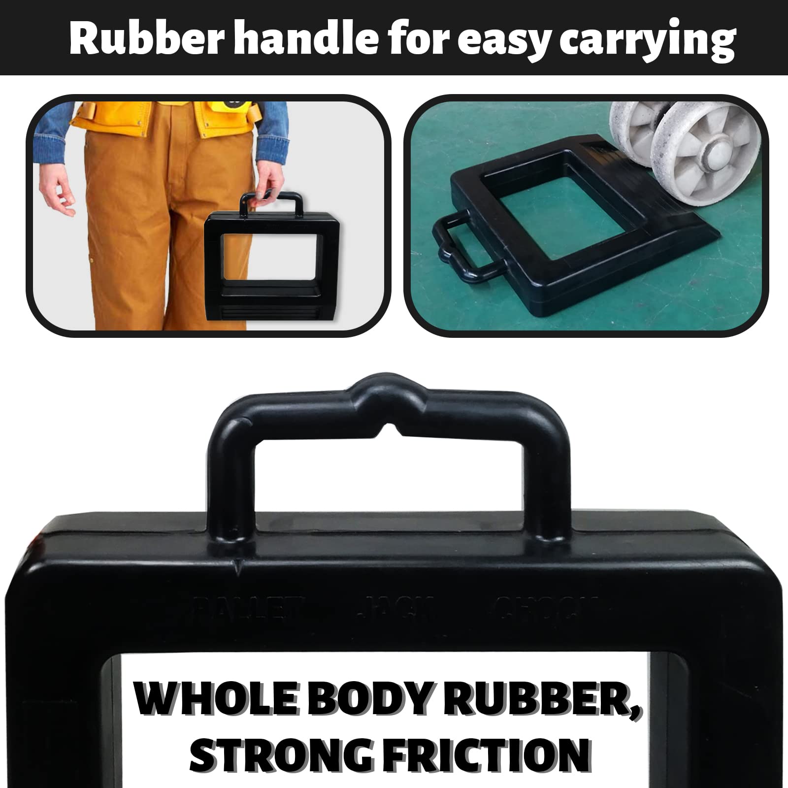 ROBLOCK bottom-friction design increases stability on warehouse surfaces