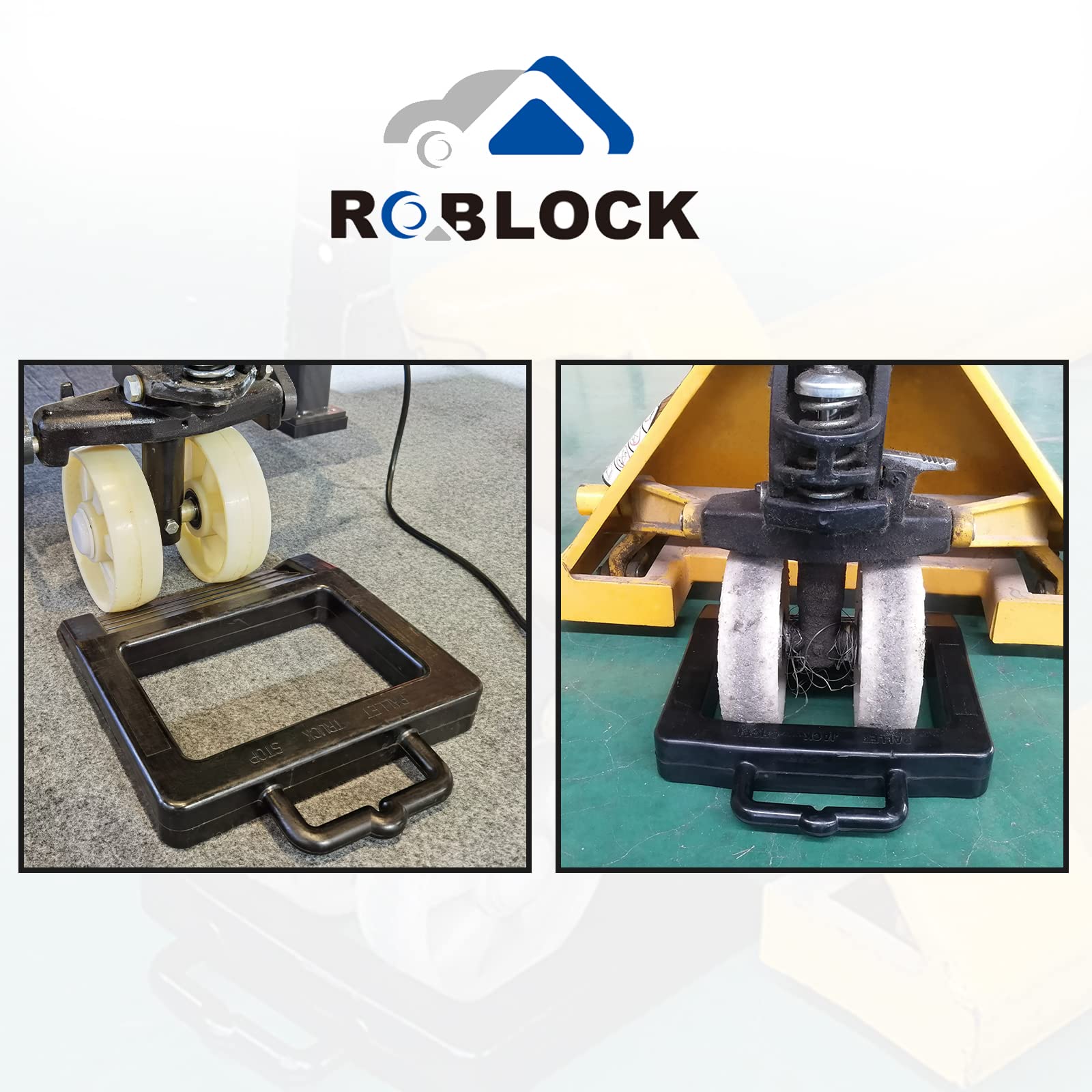 ROBLOCK chock in warehouse use helps fix pallets during loading