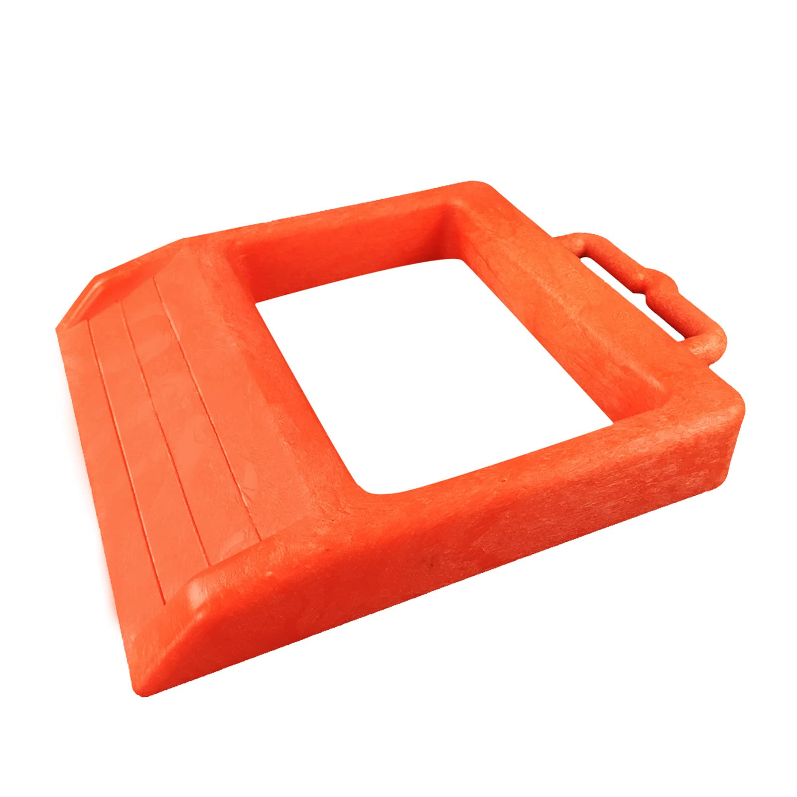 ROBLOCK pallet jack chock stabilizer in use stabilizing wheels during loading