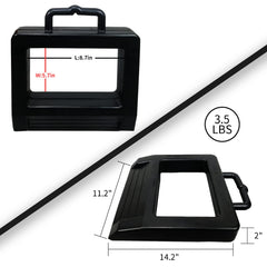ROBLOCK chock side view shows heavy-duty base for firm grip