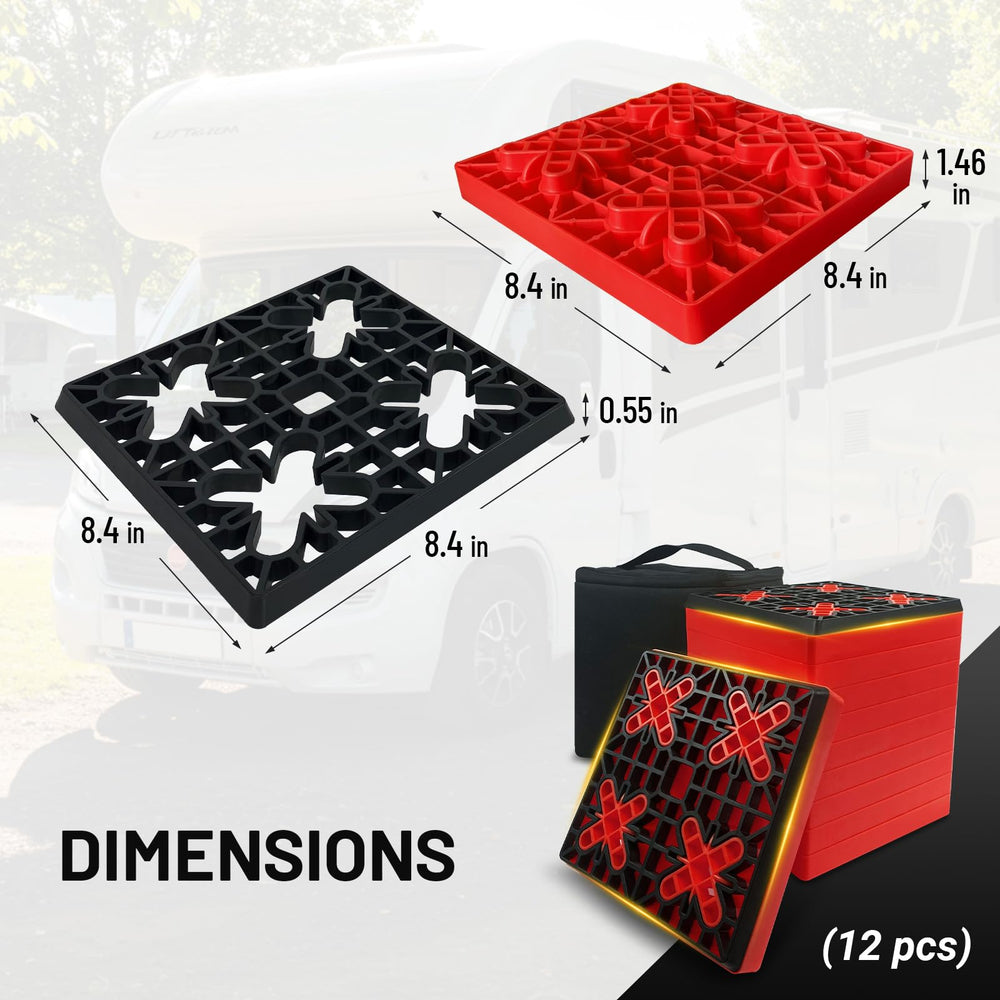ROBLOCK rubber tops for leveling blocks provide grip and jack protection