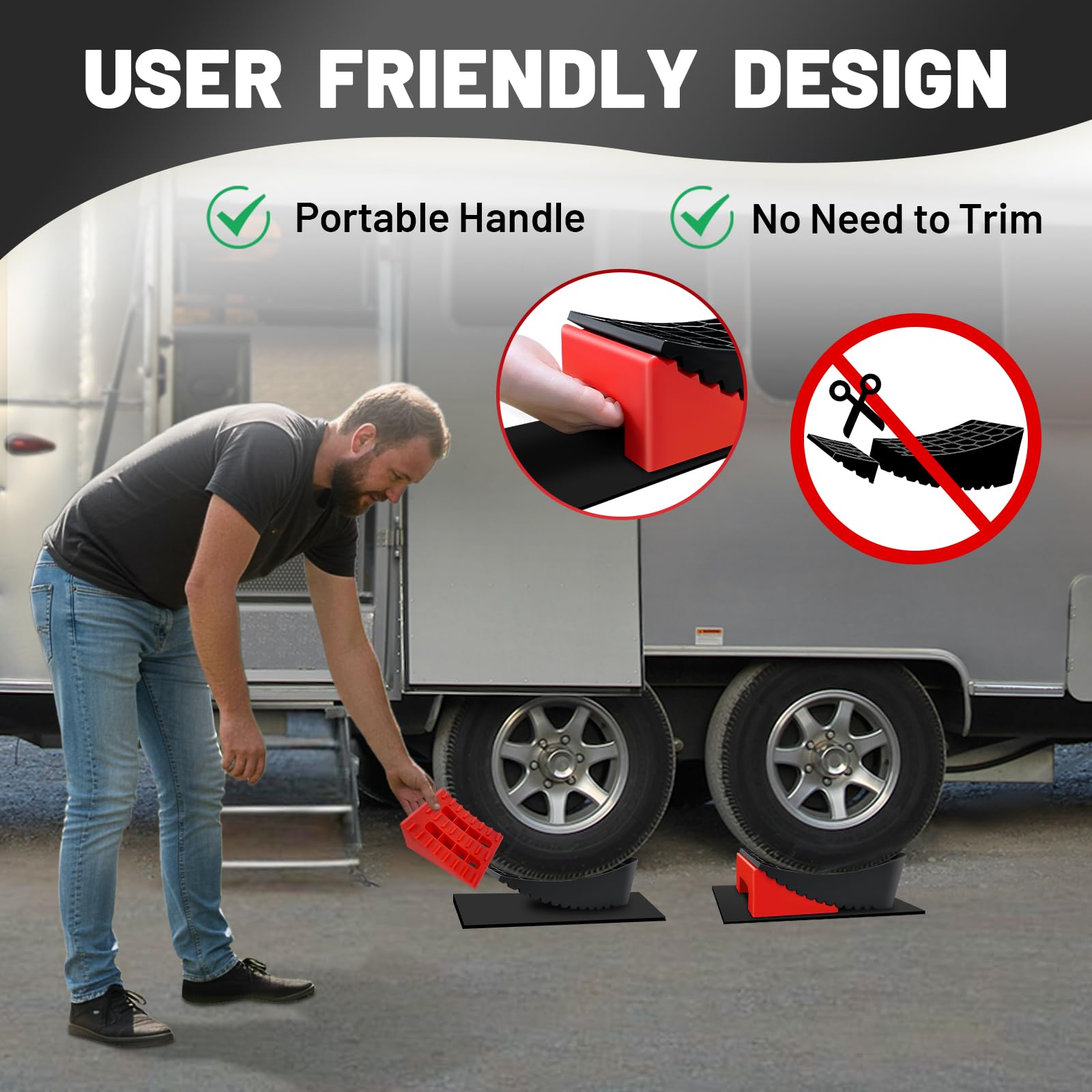 ROBLOCK blocks fit tires up to 32 inches for broad trailer compatibility